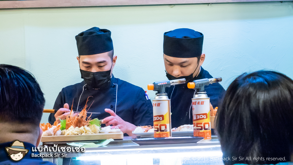 รีวิวร้านซูชิ อาหารญี่ปุ่น Shirakawago Sushi Restaurant 華山 合掌村 เที่ยวไต้หวันด้วยตนเองในไทเป