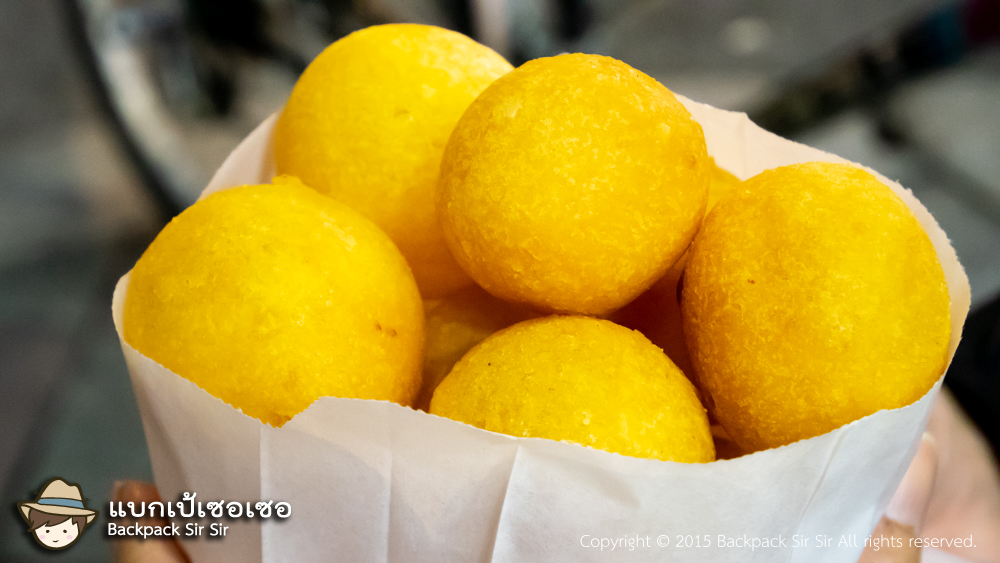 รีวิวขนมไข่นกกระทาทอด Sushi Sweet Potato Ball Taiwan 素食地瓜球 ของกิน ย่านกงกวน ไทเป เที่ยวไต้หวัน