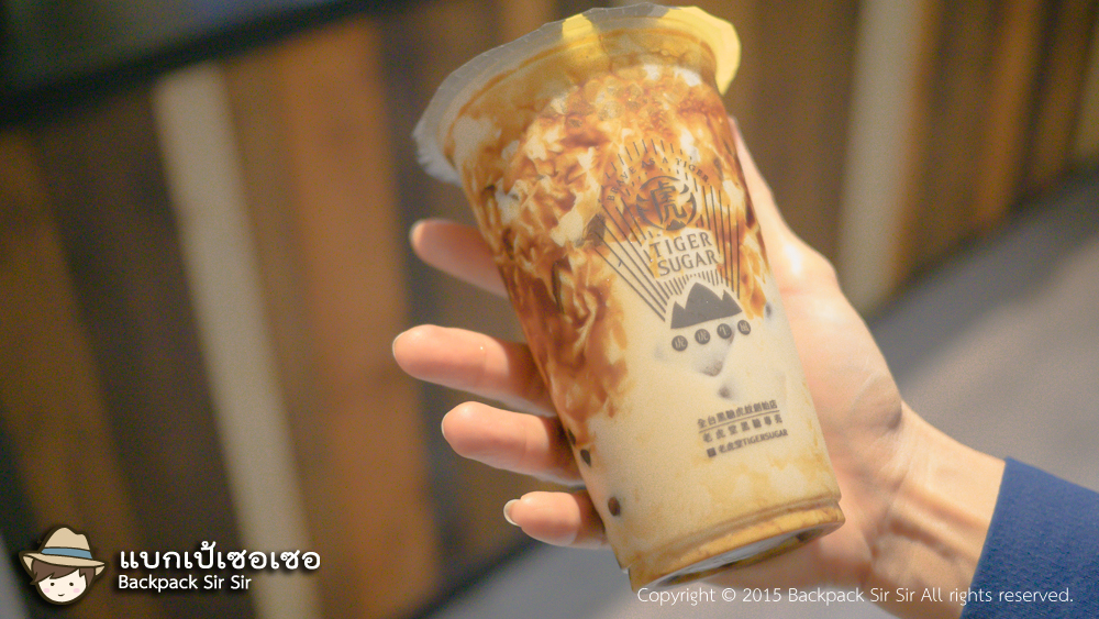 รีวิวชานมไข่มุก Brown Sugar Boba Milk ร้าน Tiger Sugar 老虎堂 ชาไข่มุกไต้หวัน Bubble Tea in Taipei