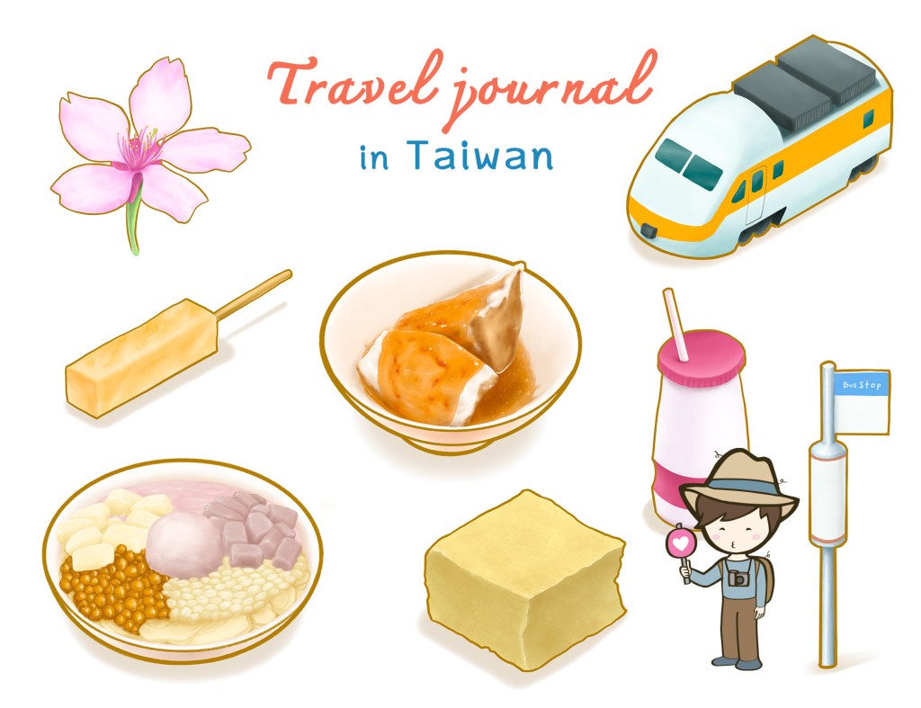 Taiwan travel journal digital printable stickers set IV